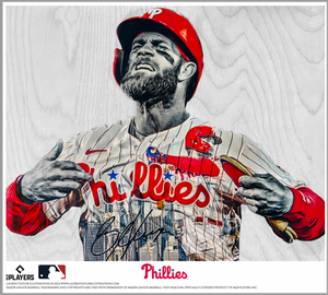 "Clutch" (Bryce Harper) Philadelphia Phillies - Officially Licensed MLB Print - Limited Release /500