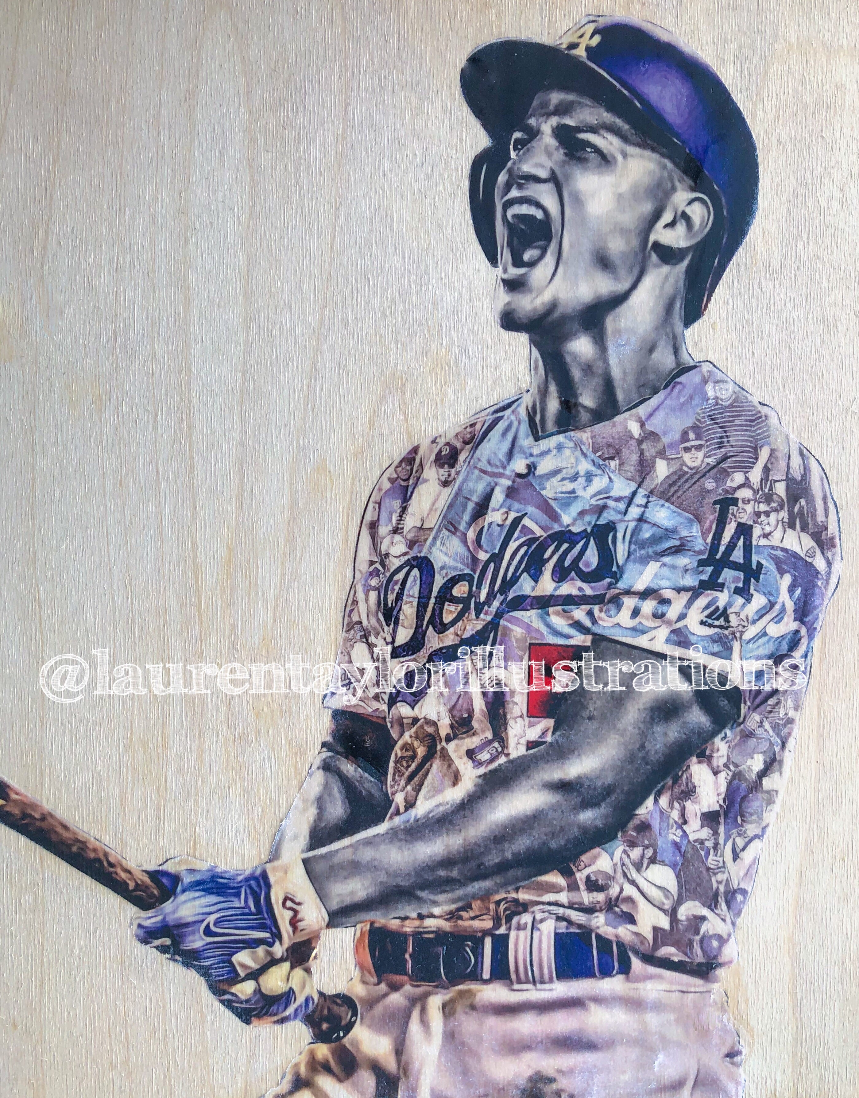 “Seager" 1/1 Original on Wood