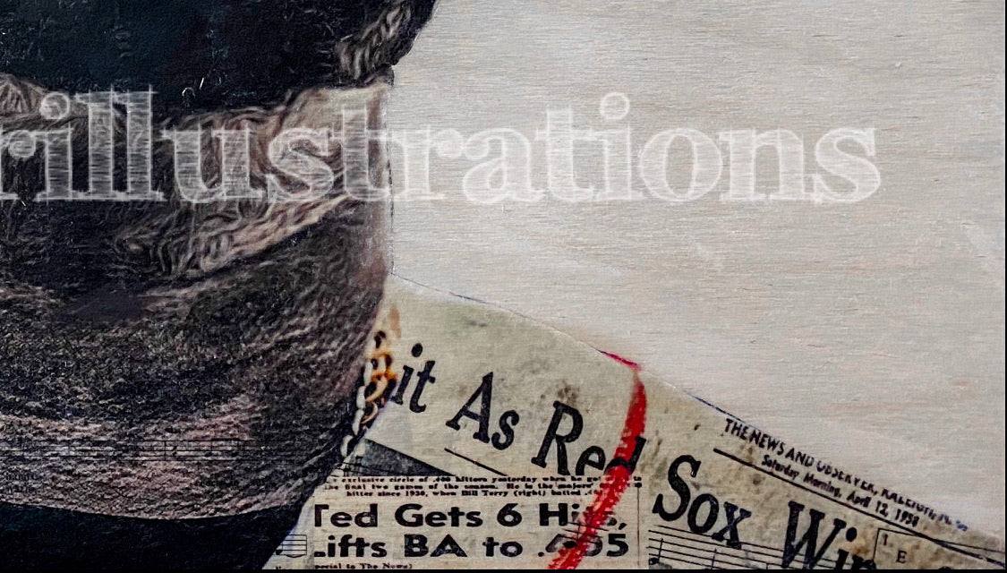 “Papi Part II” (David Ortiz) Boston Red Sox - 1/1 Original on Wood