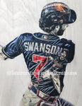 “Swanson” (Dansby Sawnson) 1/1 Original on Wood