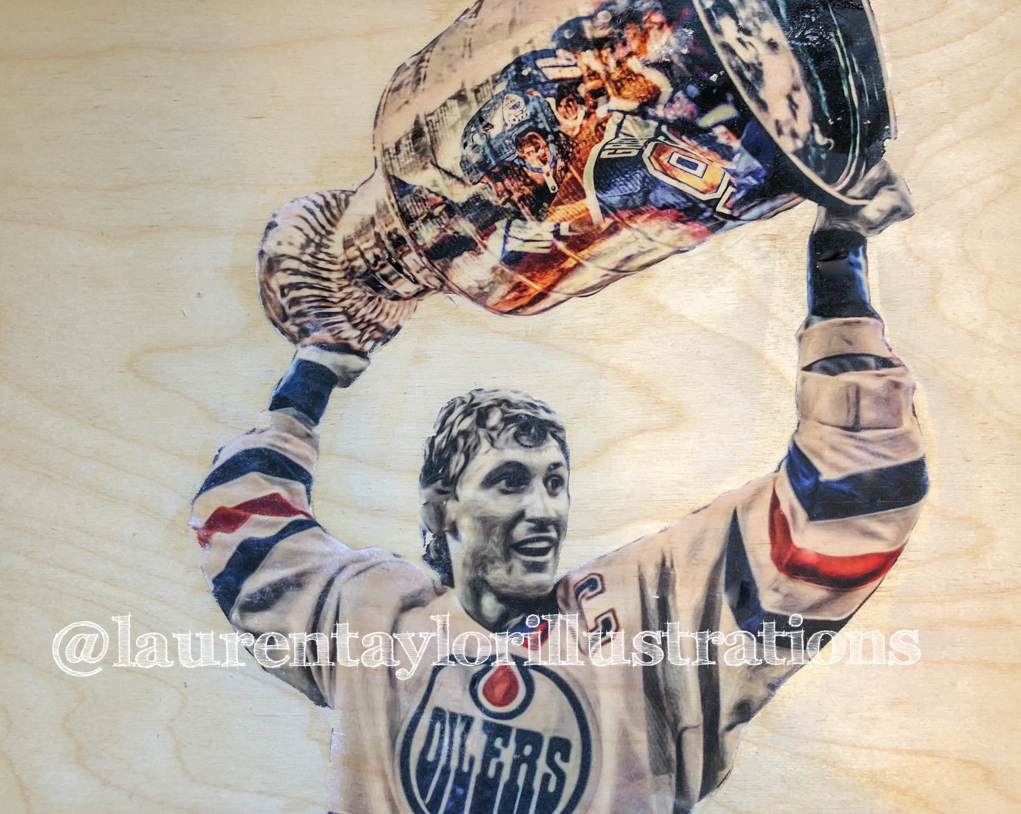 "Gretzky" Wayne Gretzky - Edmonton Oilers Limited Run /99 Print