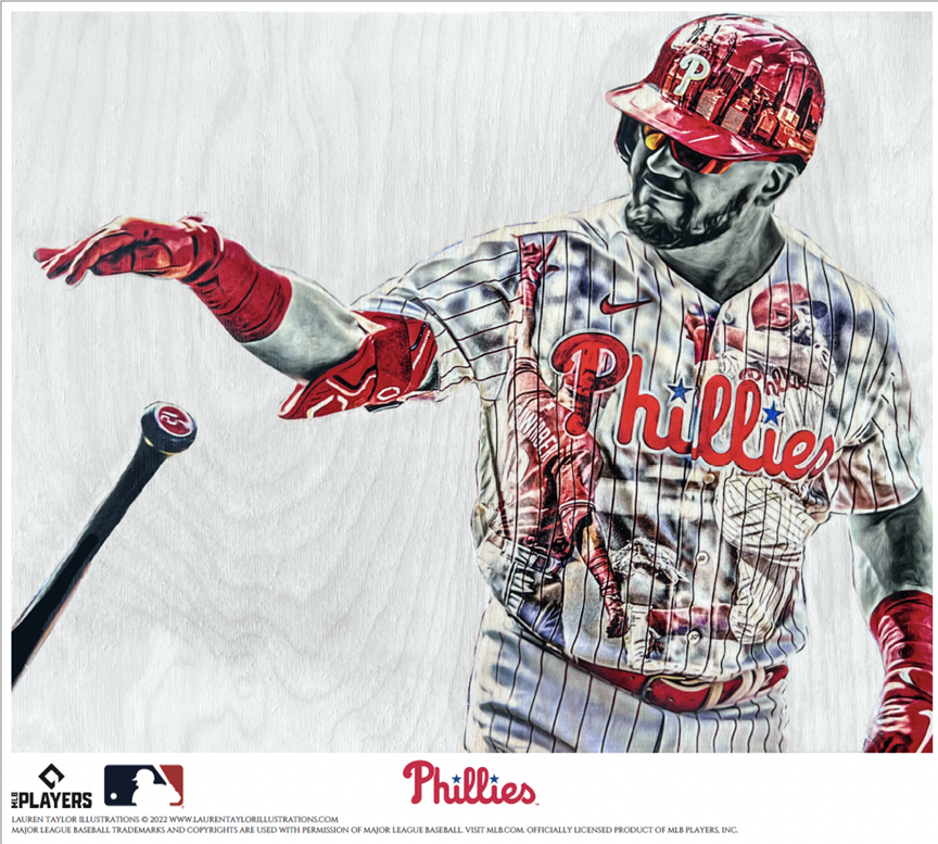 "Schwarbs" (Kyle Schwarber) Philadelphia Phillies - Officially Licensed MLB Print - Limited Release /500